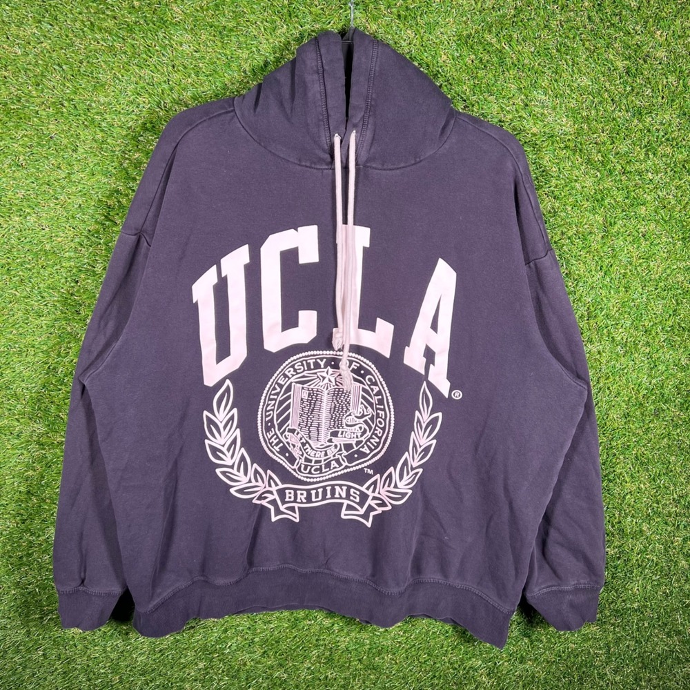 H&M UCLA Bruins Hoodie Mens Large Navy Blue Collegiate Graphic Pullover 4121